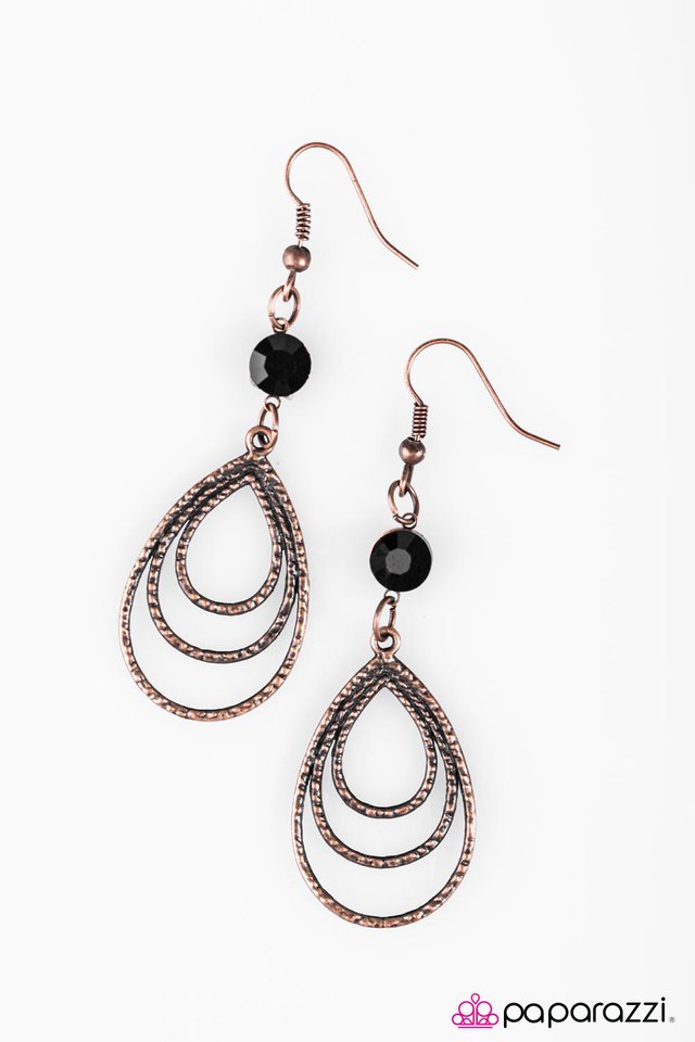 Paparazzi ♥ Dinner Party - Copper ♥ Earrings