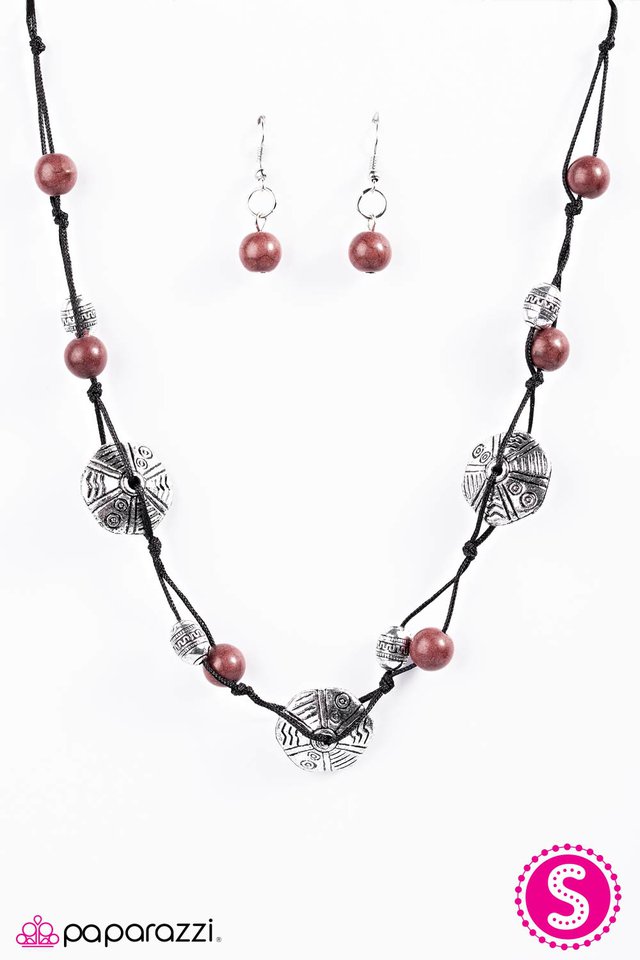 Paparazzi ♥ The Wayward Traveler - Red ♥ Necklace