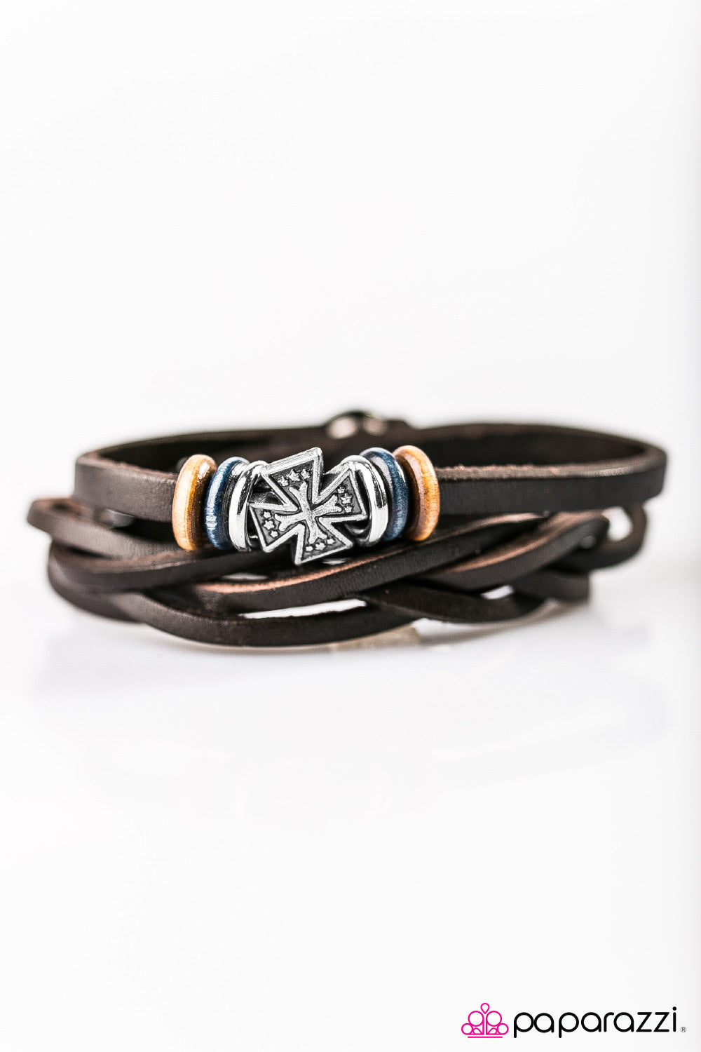 Paparazzi ♥ Biker Bandit - Brown ♥ Bracelet