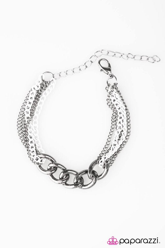 Paparazzi ♥ Double Play - White ♥ Bracelet
