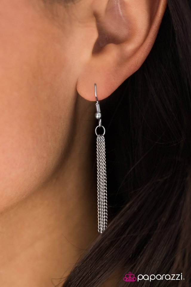 Paparazzi ♥ The Tassel Train - White ♥ Necklace