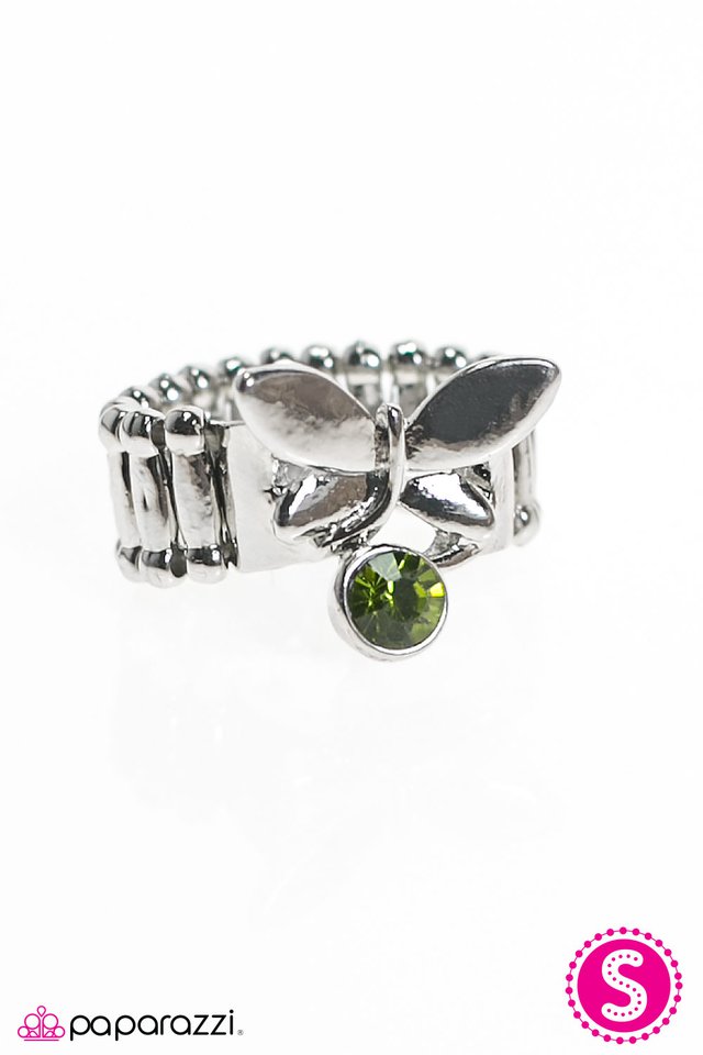 Paparazzi ♥ Butterfly Fly By - Green ♥ Ring