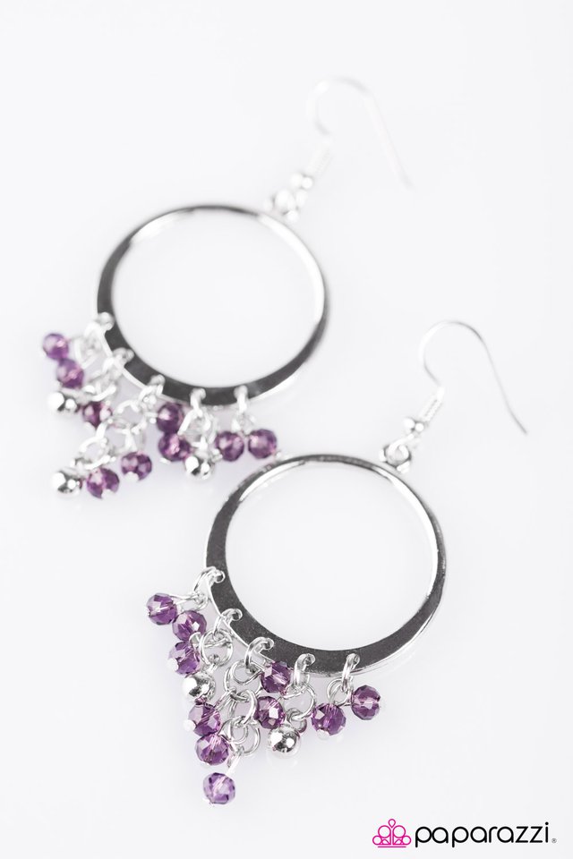 Paparazzi ♥ Crystal Chandeliers - Purple ♥ Earrings