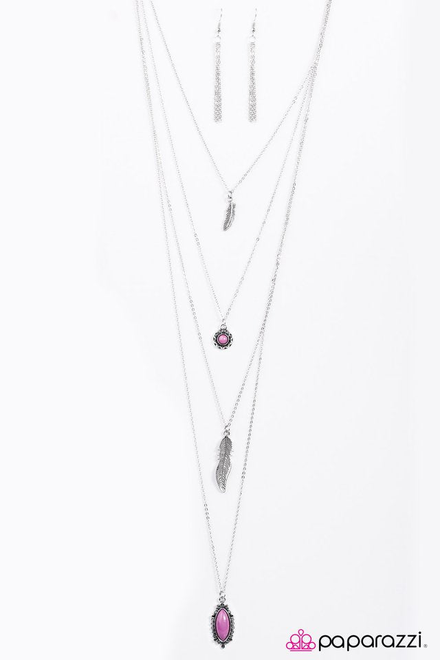 Paparazzi ♥ Flying Lessons - Purple ♥ Necklace