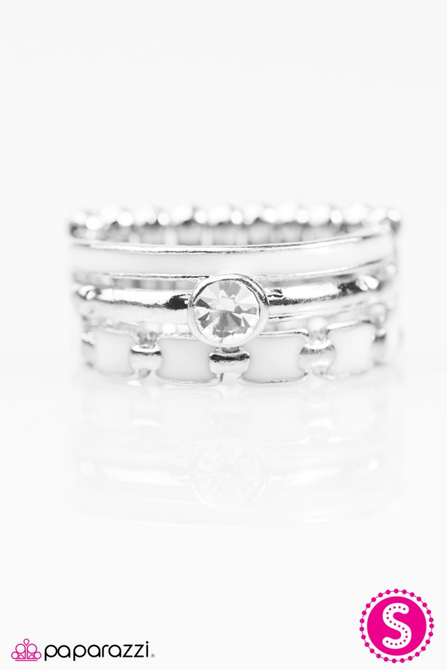 Paparazzi ♥ Stairway To Heaven - White ♥ Ring