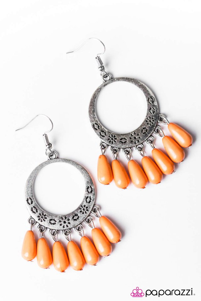 Paparazzi ♥ Think Color - Orange ♥ Earrings