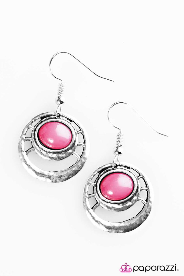 Paparazzi ♥ Panama Party - Pink ♥ Earrings