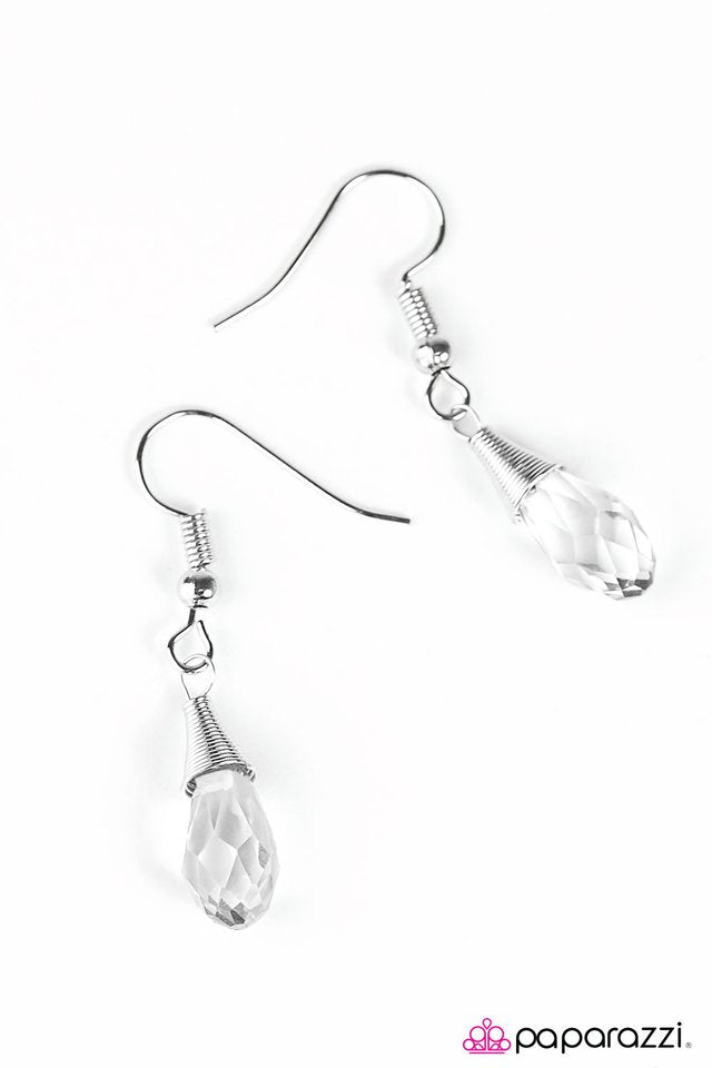 Paparazzi ♥ You Light Up My World - Silver ♥ Earrings