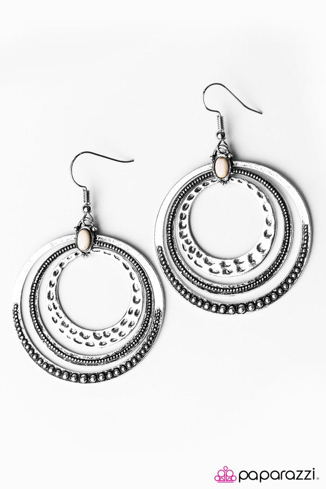 Paparazzi ♥ Mountain Meadows - White ♥ Earrings