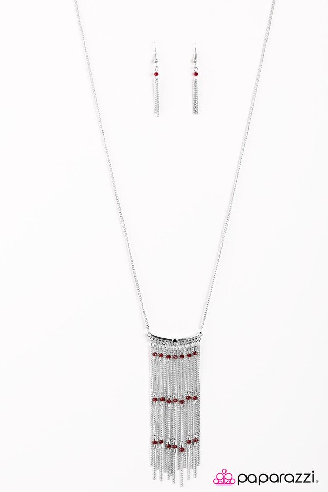 Paparazzi ♥ Pull Back The Curtain - Red ♥ Necklace