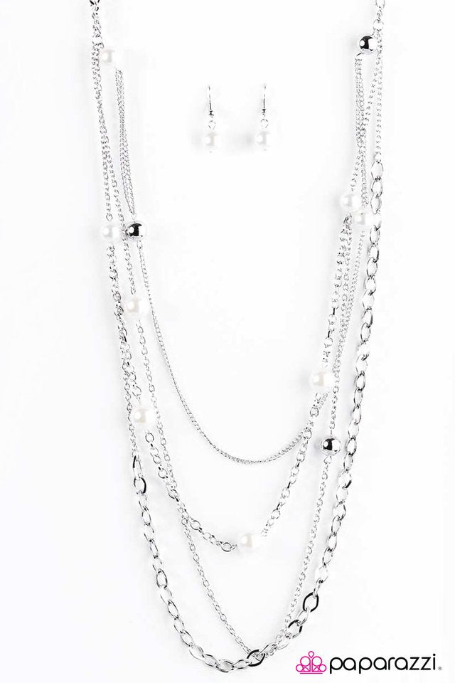 Paparazzi ♥ Lets Celebrate - White ♥ Necklace