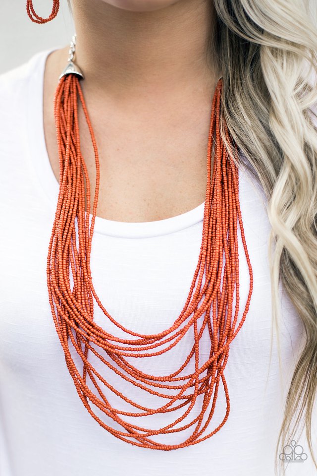 Paparazzi ♥ The Bead Scene - Orange ♥ Necklace