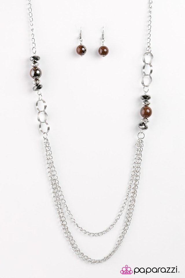 Paparazzi ♥ Delirium - Brown ♥ Necklace