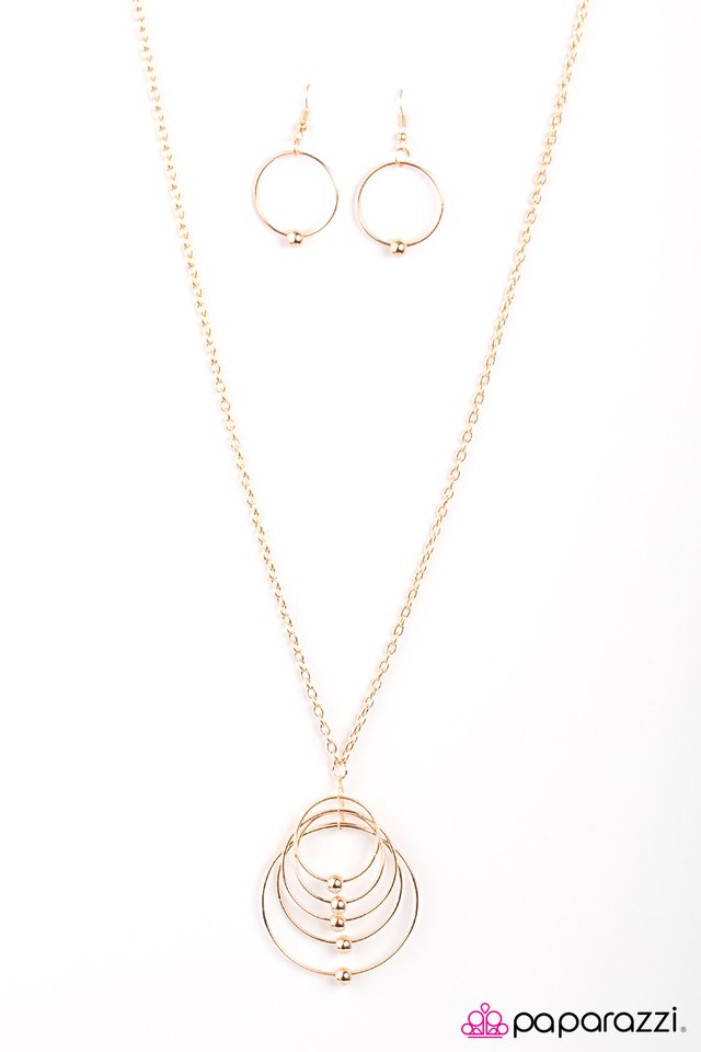 Paparazzi ♥ Galaxies Away - Gold ♥ Necklace