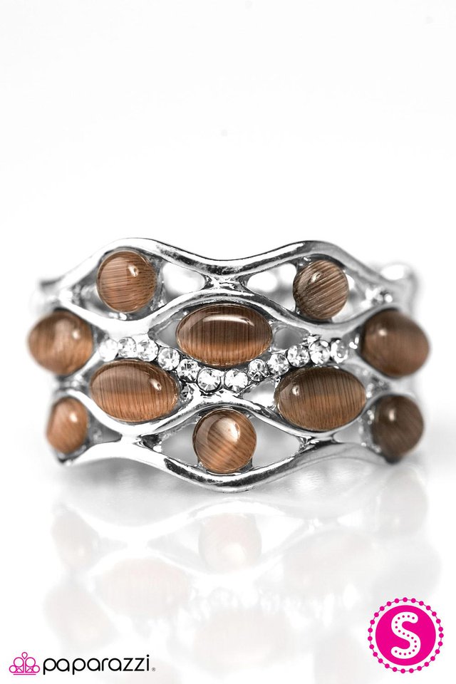 Paparazzi ♥ Just GLOW With It - Brown ♥ Ring
