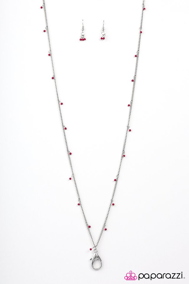 Paparazzi ♥ Working Hard Or Hardly Working - Pink ♥ Lanyard