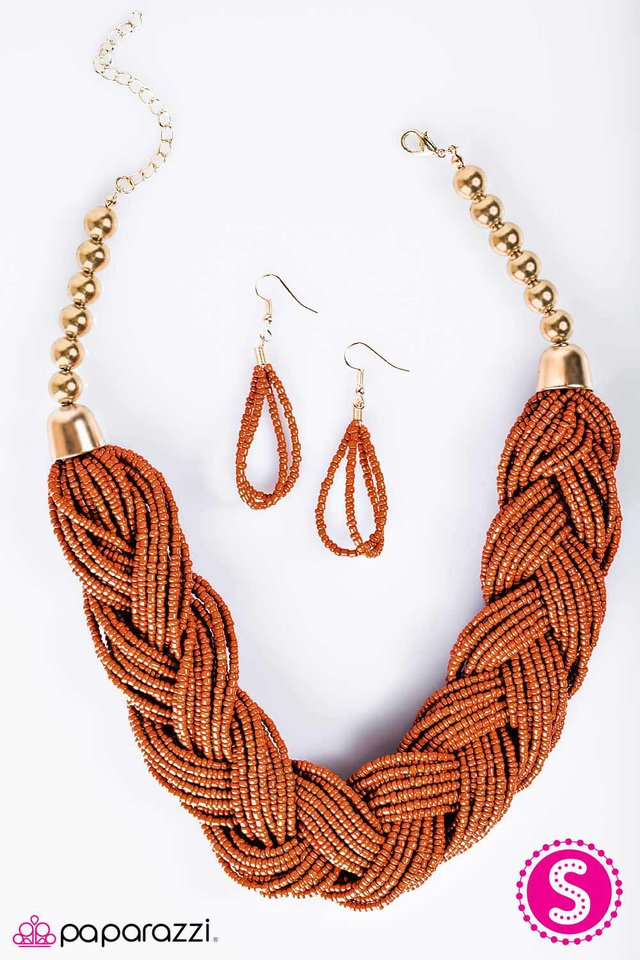 Paparazzi ♥ The Great Outback - Orange ♥ Necklace