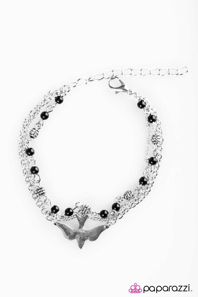 Paparazzi ♥ Learning to Fly - Black ♥ Bracelet