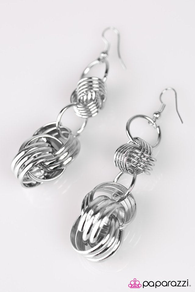 Paparazzi ♥ Ramble On - Silver ♥ Earrings
