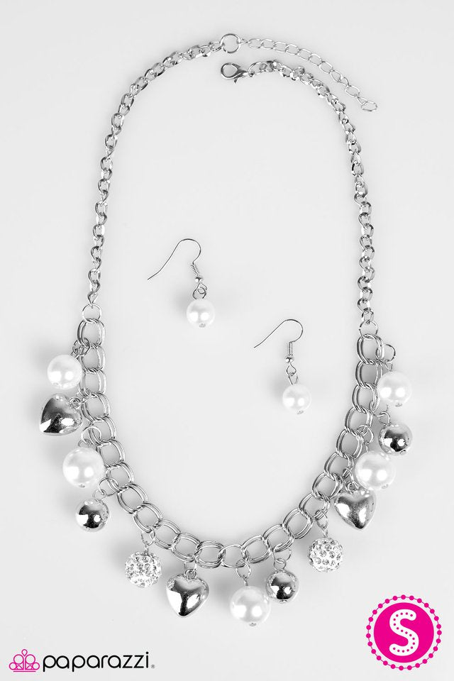 Paparazzi ♥ Twitterpated - White ♥ Necklace