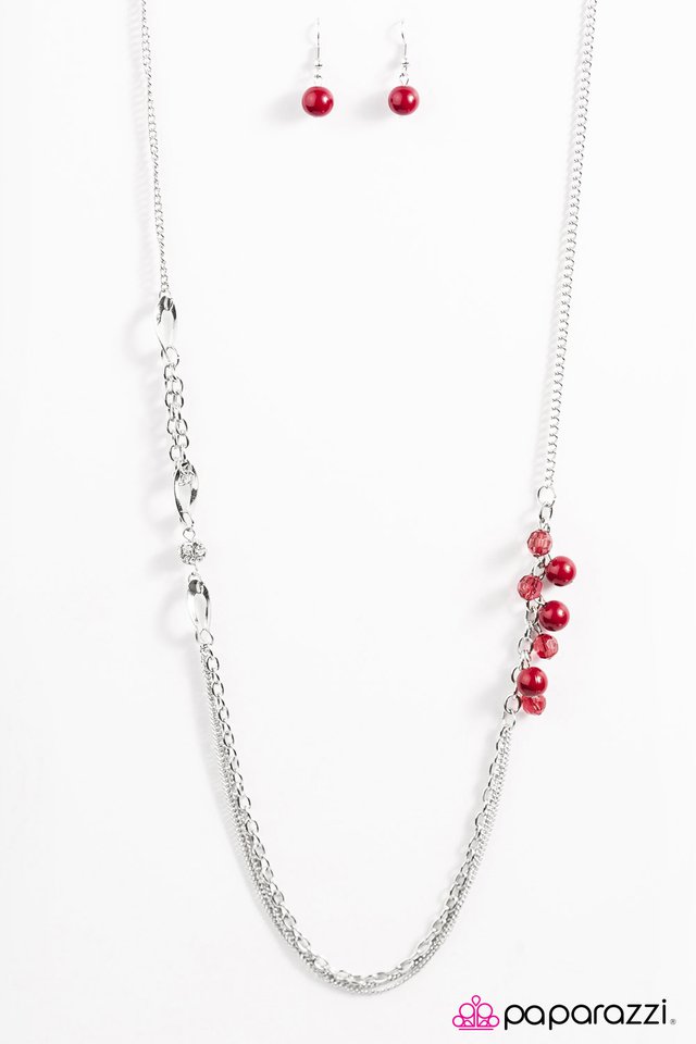 Paparazzi ♥ Dont Waste Your Time - Red ♥ Necklace