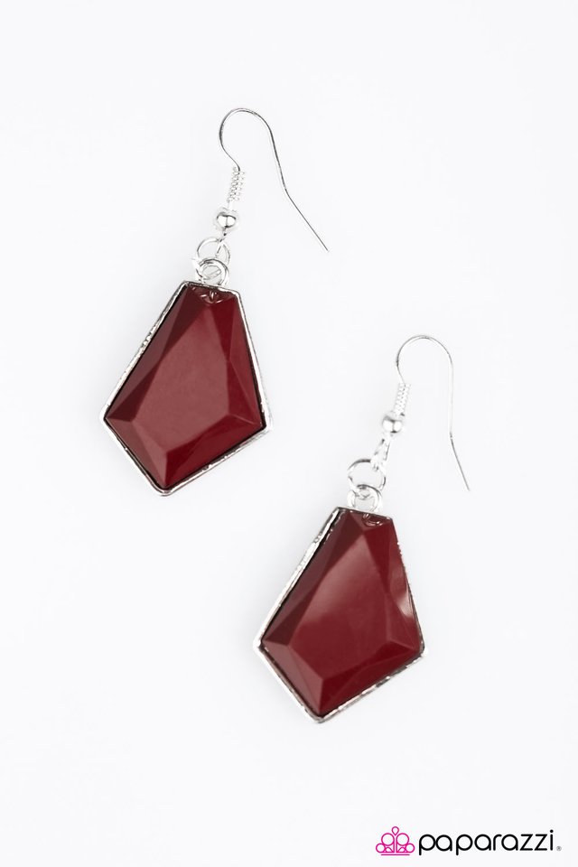 Paparazzi ♥ Western Gem - Red ♥ Earrings