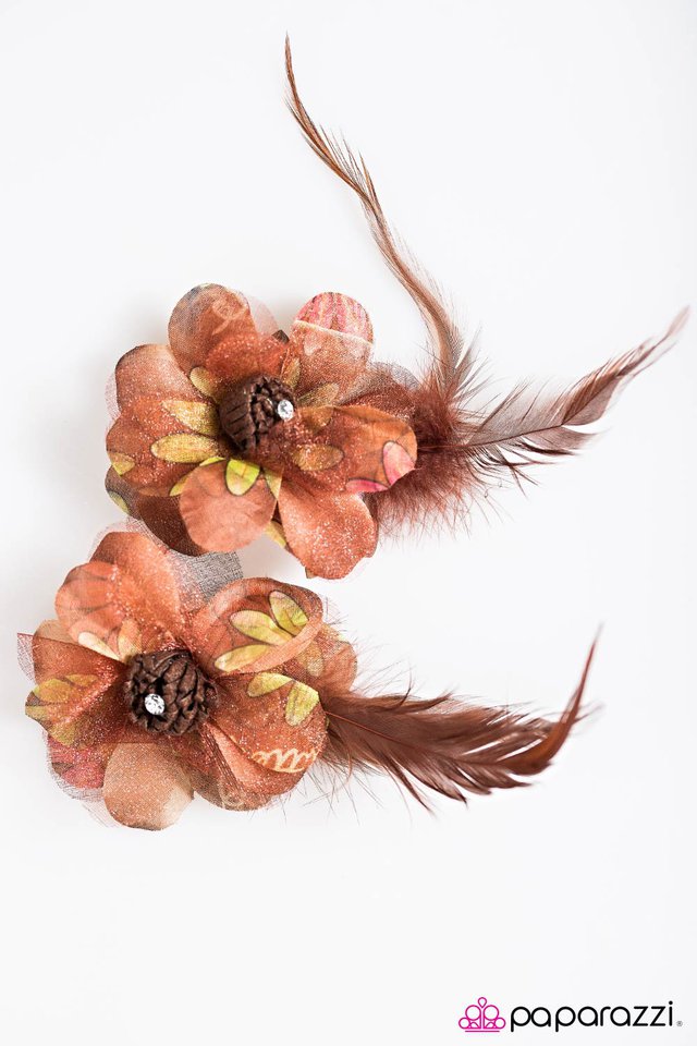 Paparazzi ♥ Fantastically Fabulous - Brown ♥ Hair Clip