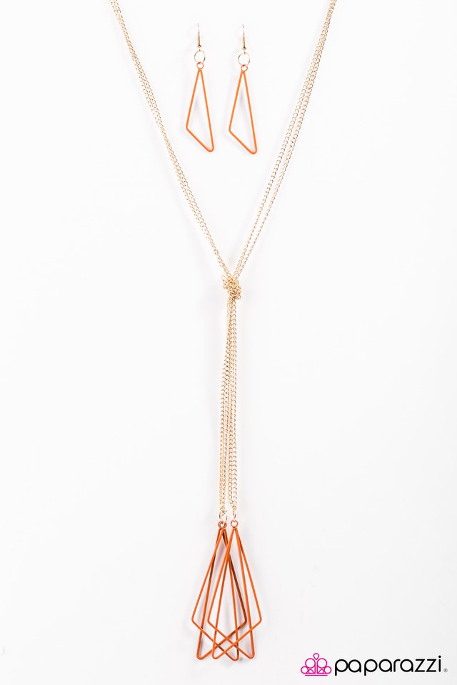 Paparazzi ♥ Shape of Things to Come - Orange ♥ Necklace
