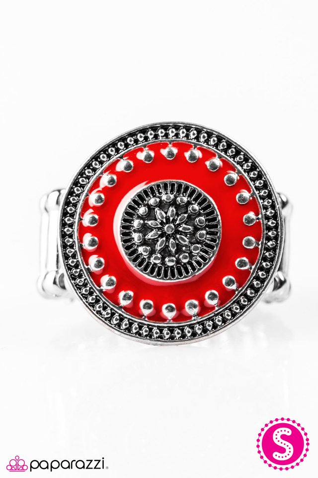 Paparazzi ♥ In A Field Of Roses, Be A Wildflower - Red ♥ Ring
