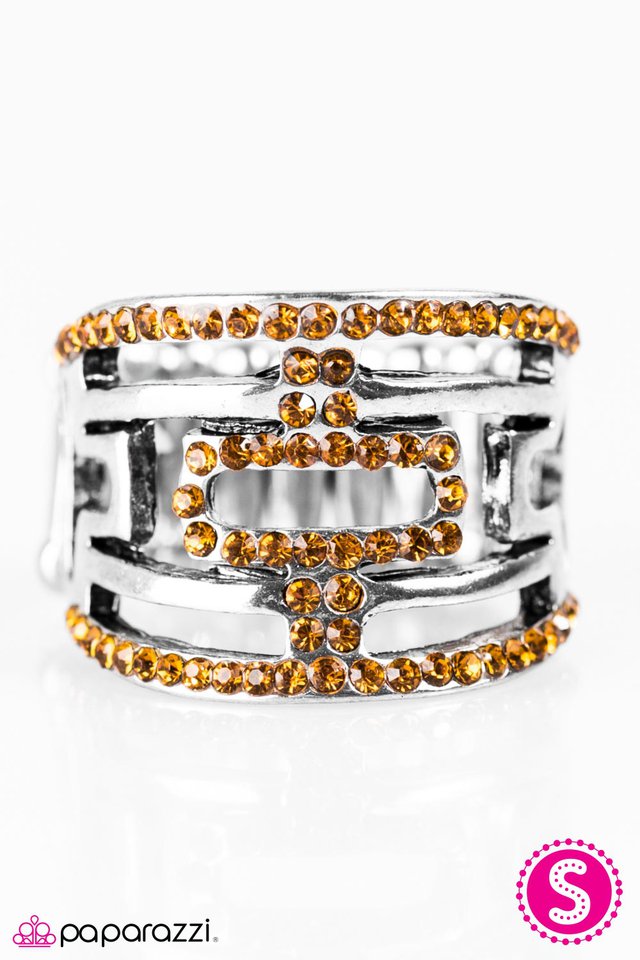 Paparazzi ♥ Mayan Mazes - Yellow ♥ Ring