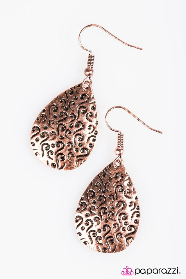 Paparazzi ♥ FILIGREE Me In! - Copper ♥ Earrings