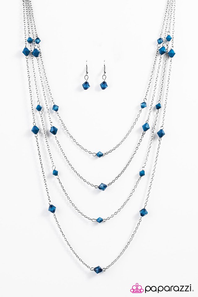 Paparazzi ♥ Just Enough - Blue ♥ Necklace