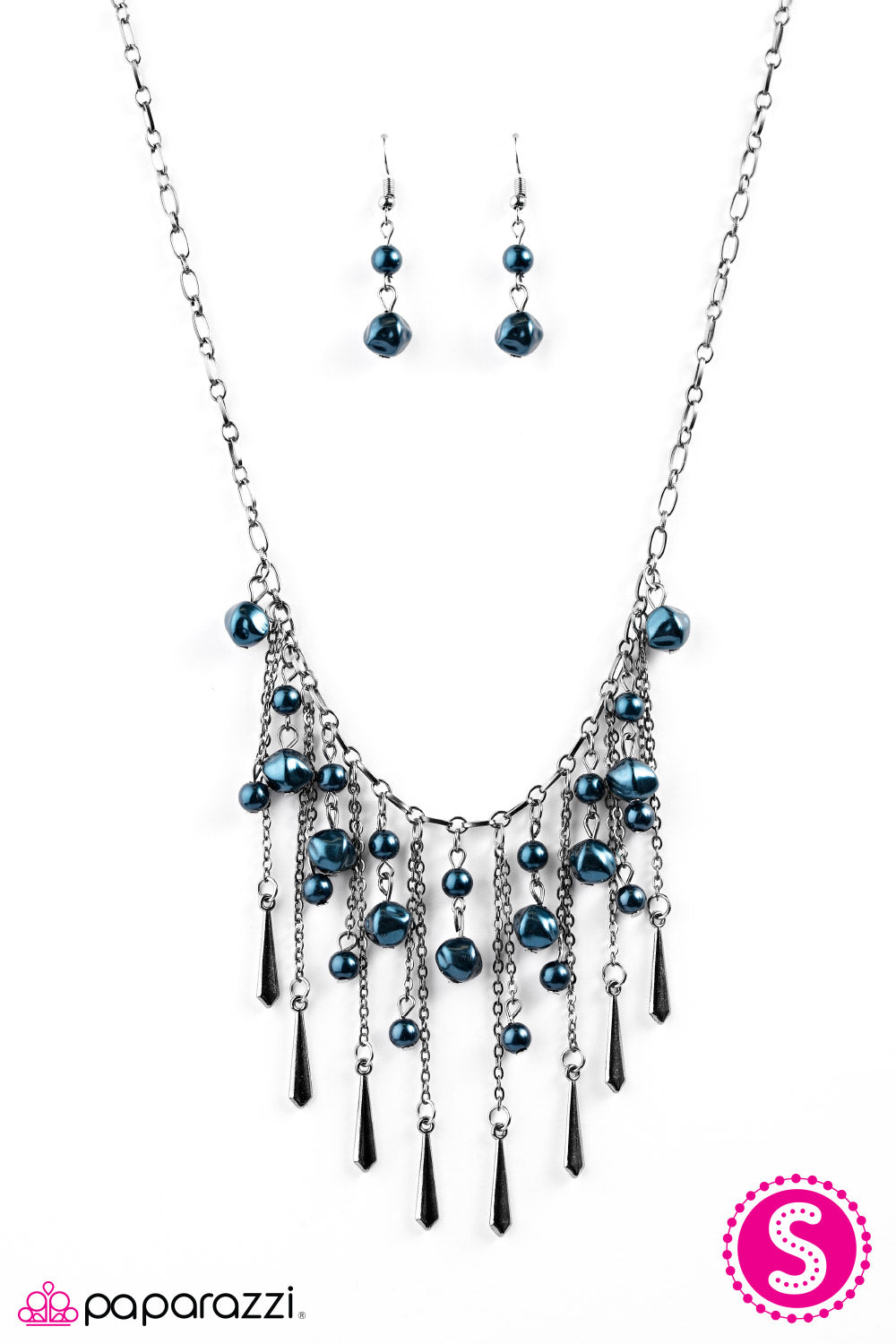 Paparazzi ♥ Midnight Lights - Blue ♥ Necklace