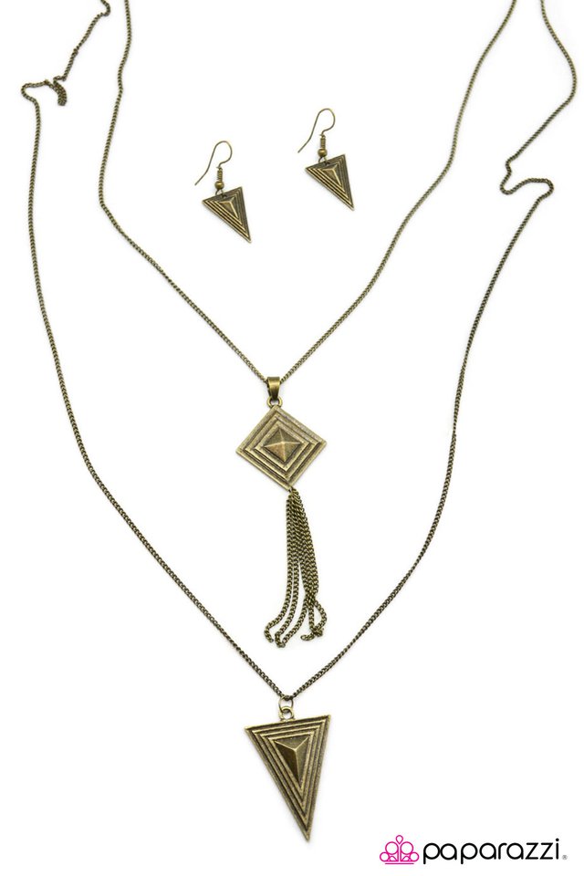 Paparazzi ♥ PRISM Break - Brass ♥ Necklace
