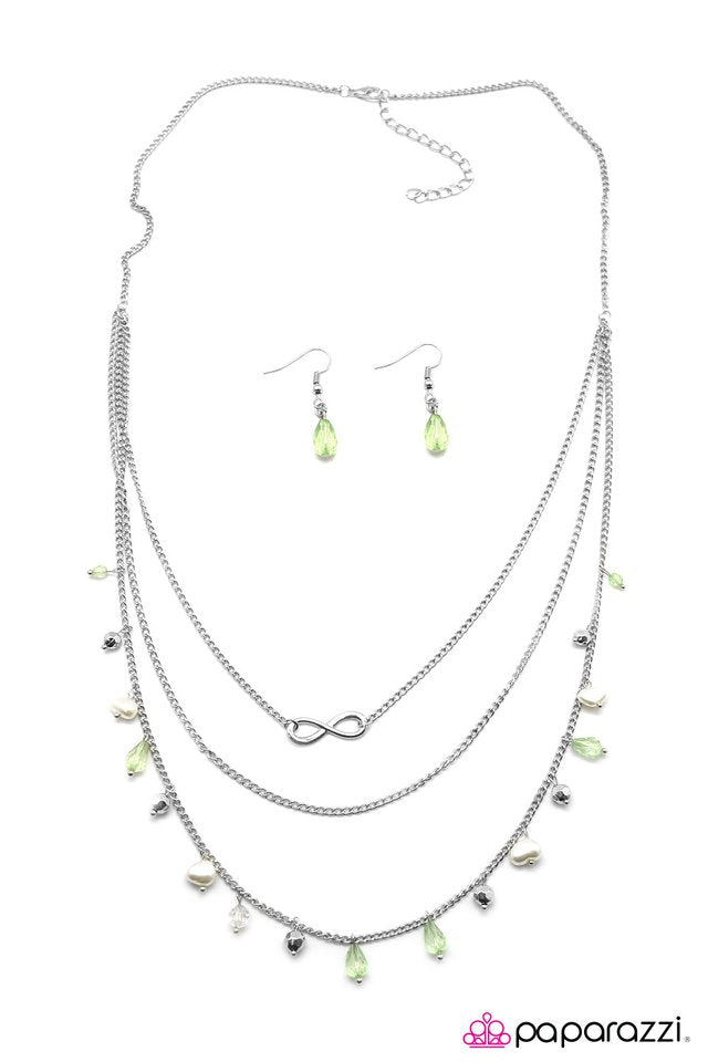 Paparazzi ♥ My End and My Beginning - Green ♥ Necklace