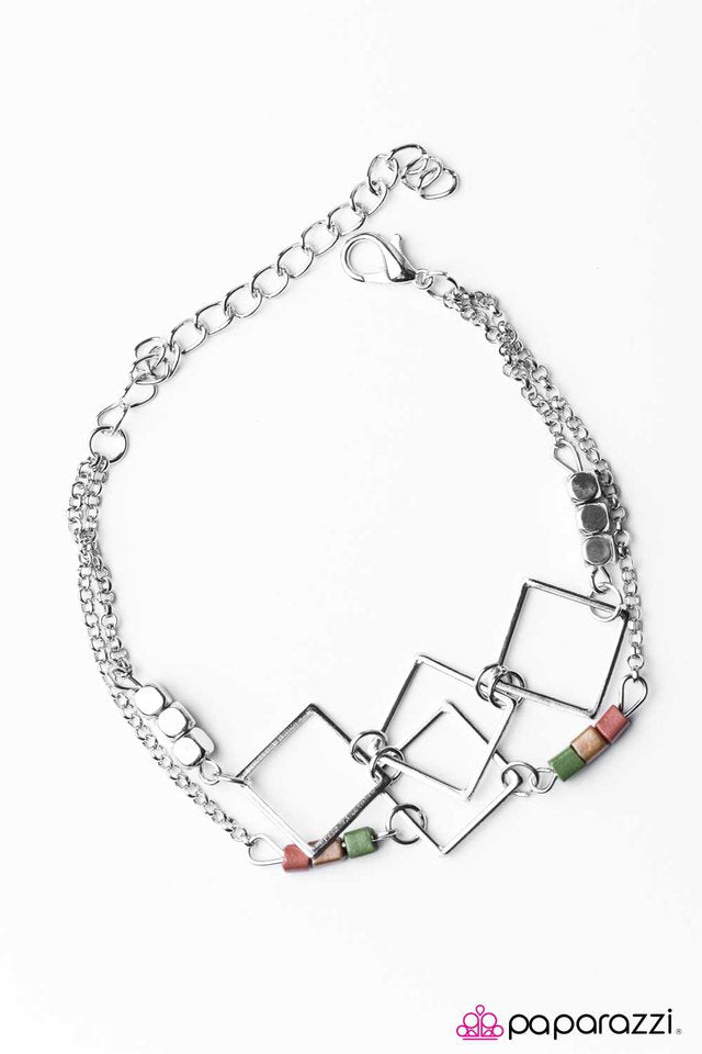 Paparazzi ♥ Painted Into A Corner - Multi ♥ Bracelet