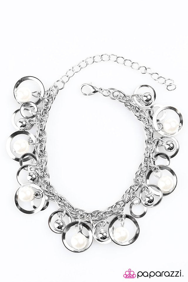 Paparazzi ♥ Cosmic Cover Girl - White ♥ Bracelet