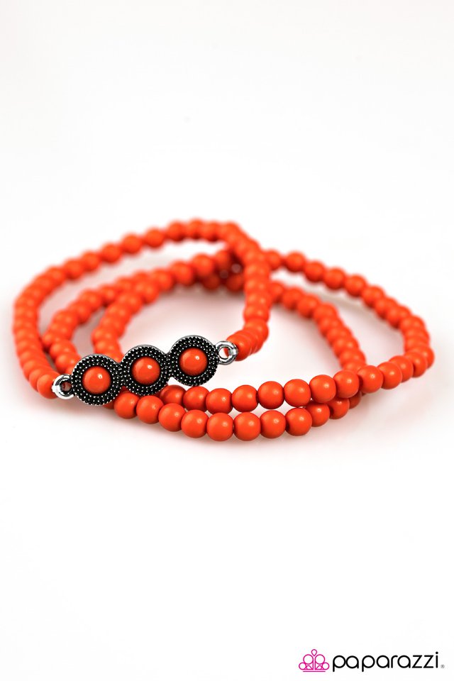 Paparazzi ♥ Happy Trails - Orange ♥ Bracelet