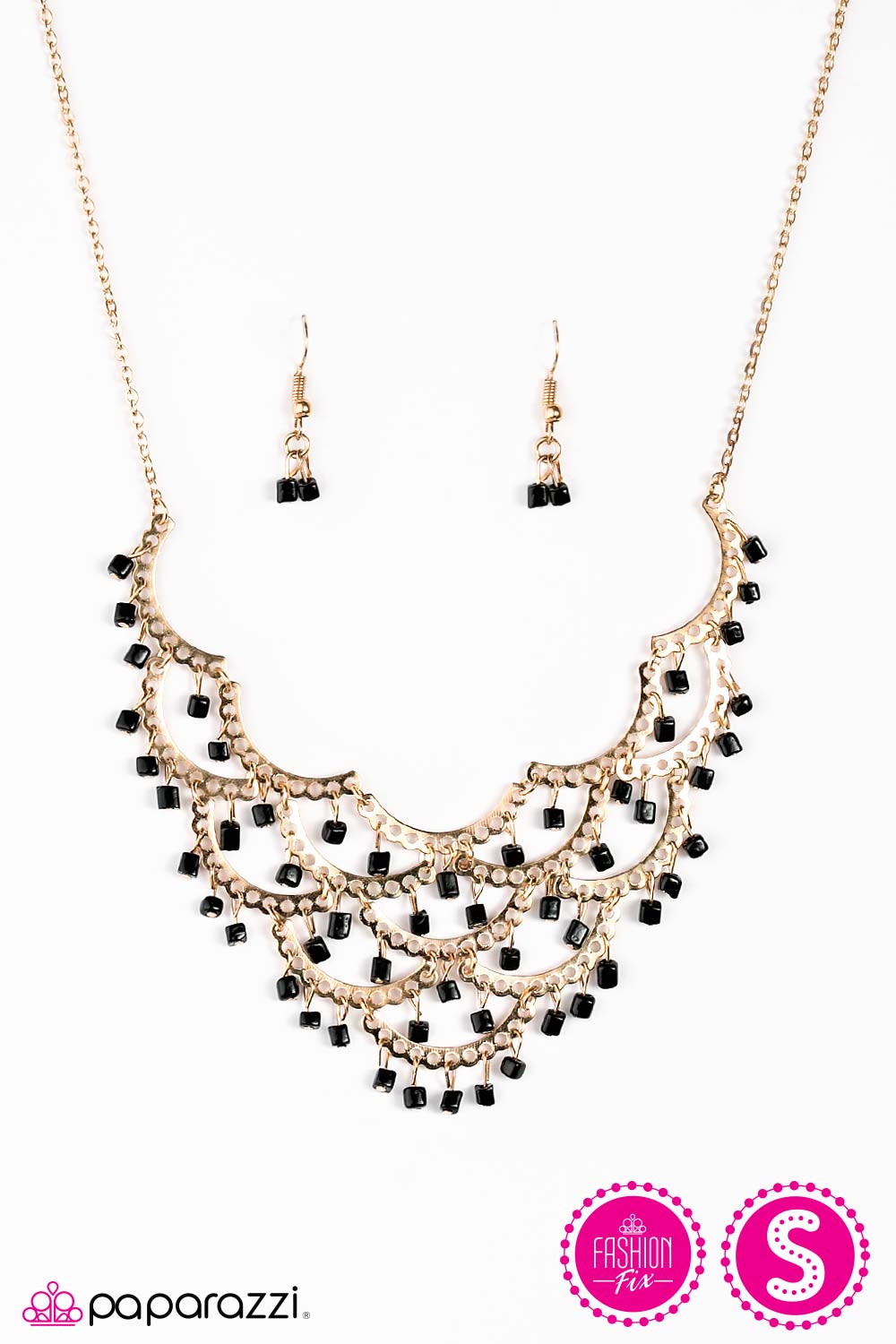Paparazzi ♥ BLOCK Beauty - Gold ♥ Necklace