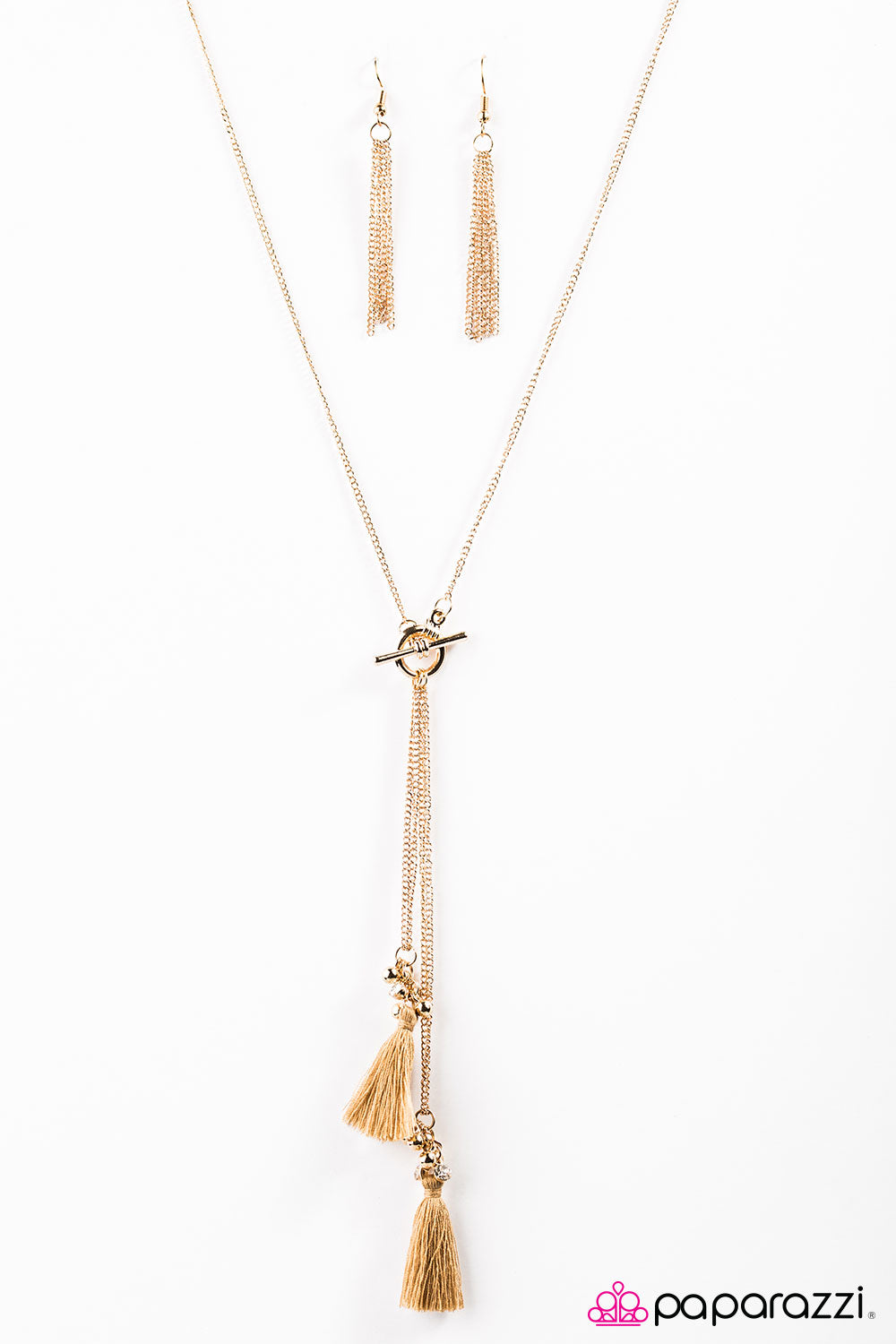 Paparazzi ♥ The Tassel Train - Gold ♥ Necklace