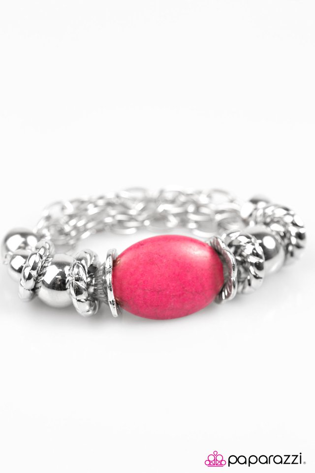 Paparazzi ♥ Stand My Ground - Pink ♥ Bracelet