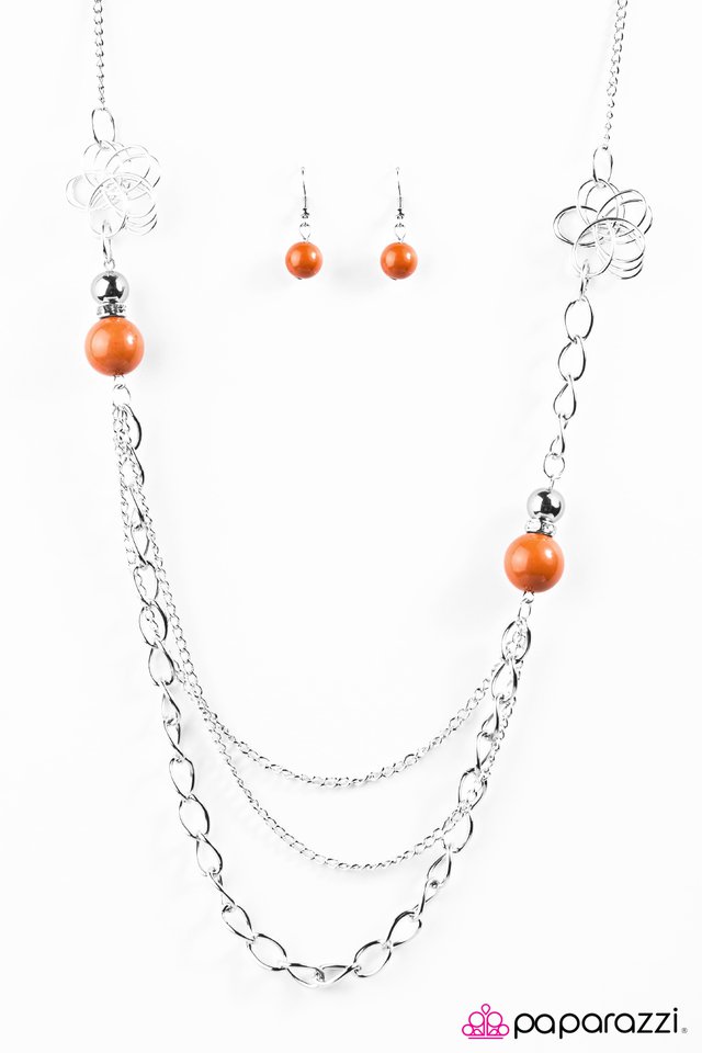 Paparazzi ♥ Truly, Madly, Deeply - Orange ♥ Necklace