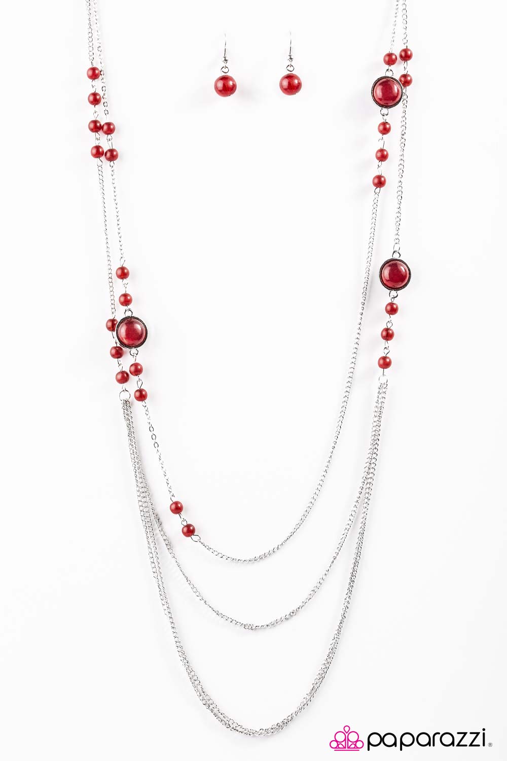 Paparazzi ♥ Wide Open Skies - Red ♥ Necklace
