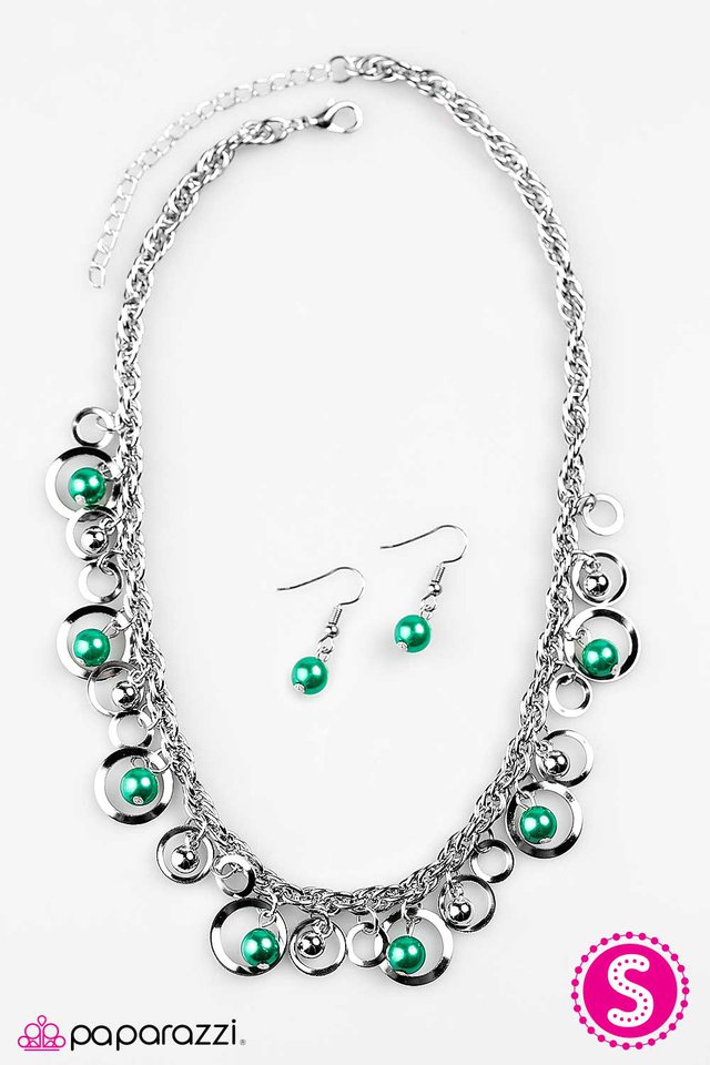 Paparazzi ♥ Galaxy Gala - Green ♥ Necklace