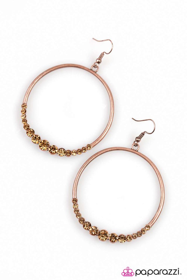Paparazzi ♥ Cheers To You - Copper ♥ Earrings