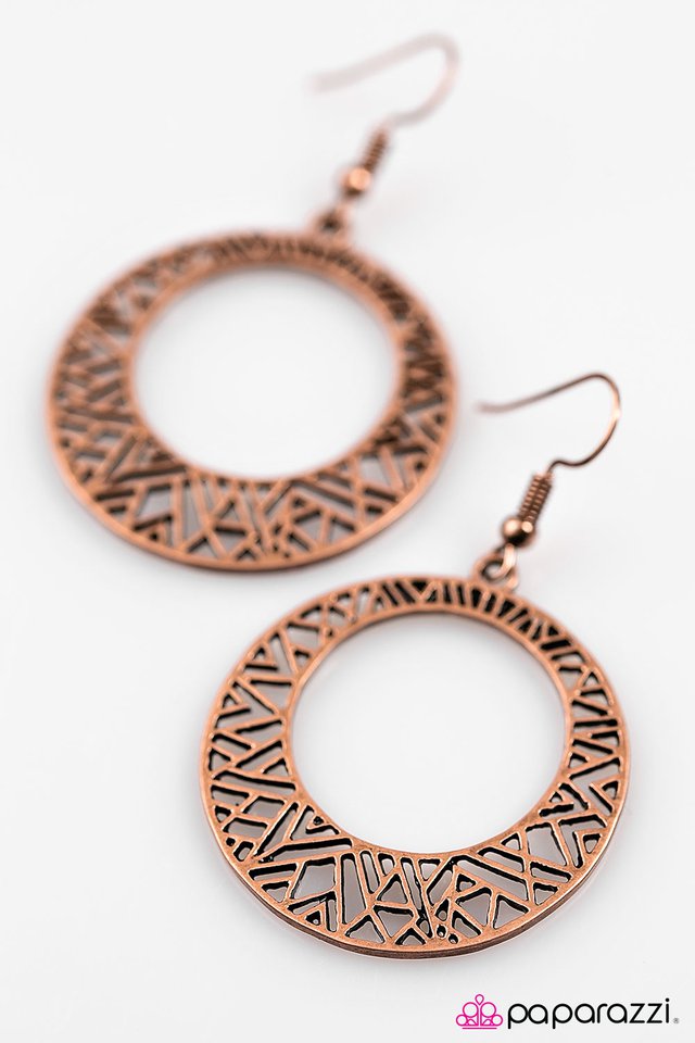 Paparazzi ♥ The Rising Sun - Copper ♥ Earrings