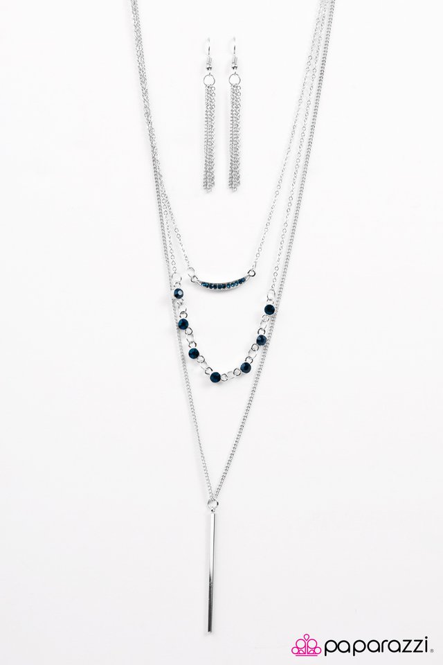Paparazzi ♥ Moonlight Stroll - Blue ♥ Necklace
