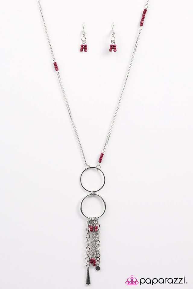 Paparazzi ♥ Totally Connected - Pink ♥ Necklace