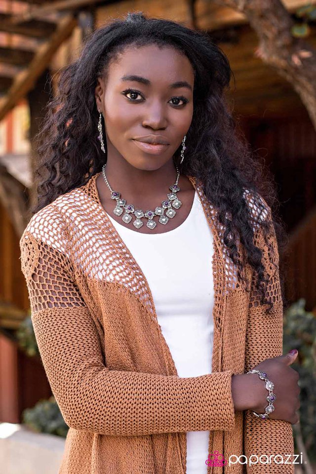 Paparazzi ♥ Western Wallflower - Purple ♥ Earrings