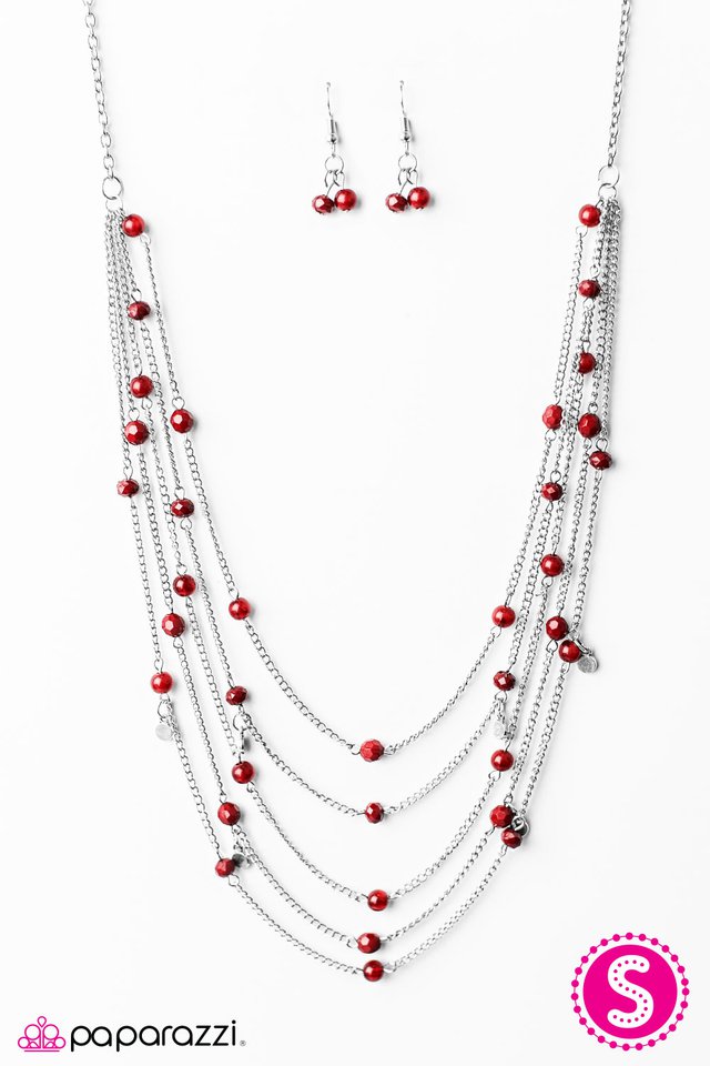 Paparazzi ♥ Take Five! - Red ♥ Necklace